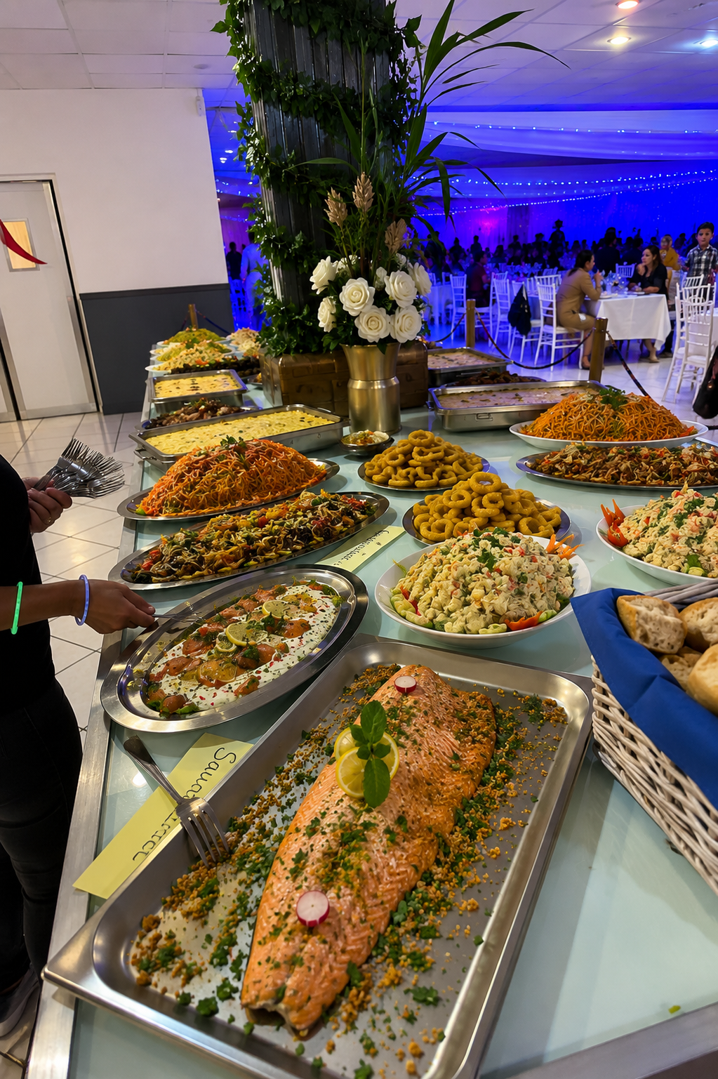 Photo qui représente la nourriture du service traiteur pour un mariage dans la salle de réception Métisse Réception située à Saint-Pierre à La Réunion